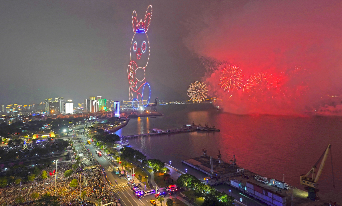 迎接兔年，海天繽紛。汕頭市委宣傳部供圖